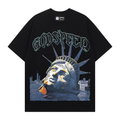 Kaylashop rendy Brand Export God&Speed Skull Letter Pattern Printed Short-Sleeved T-Shirt for Men and Women High Street Hip-Hop Half-Sleeve