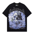 Kaylashop rendy Brand Export God&Speed Skull Letter Pattern Printed Short-Sleeved T-Shirt for Men and Women High Street Hip-Hop Half-Sleeve